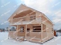 Сруб дома из бруса 7x8 в Любани